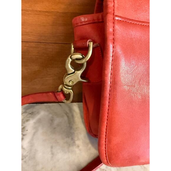 Vintage Coach Convertible Shoulder Clutch Bag Red - Picture 10 of 10